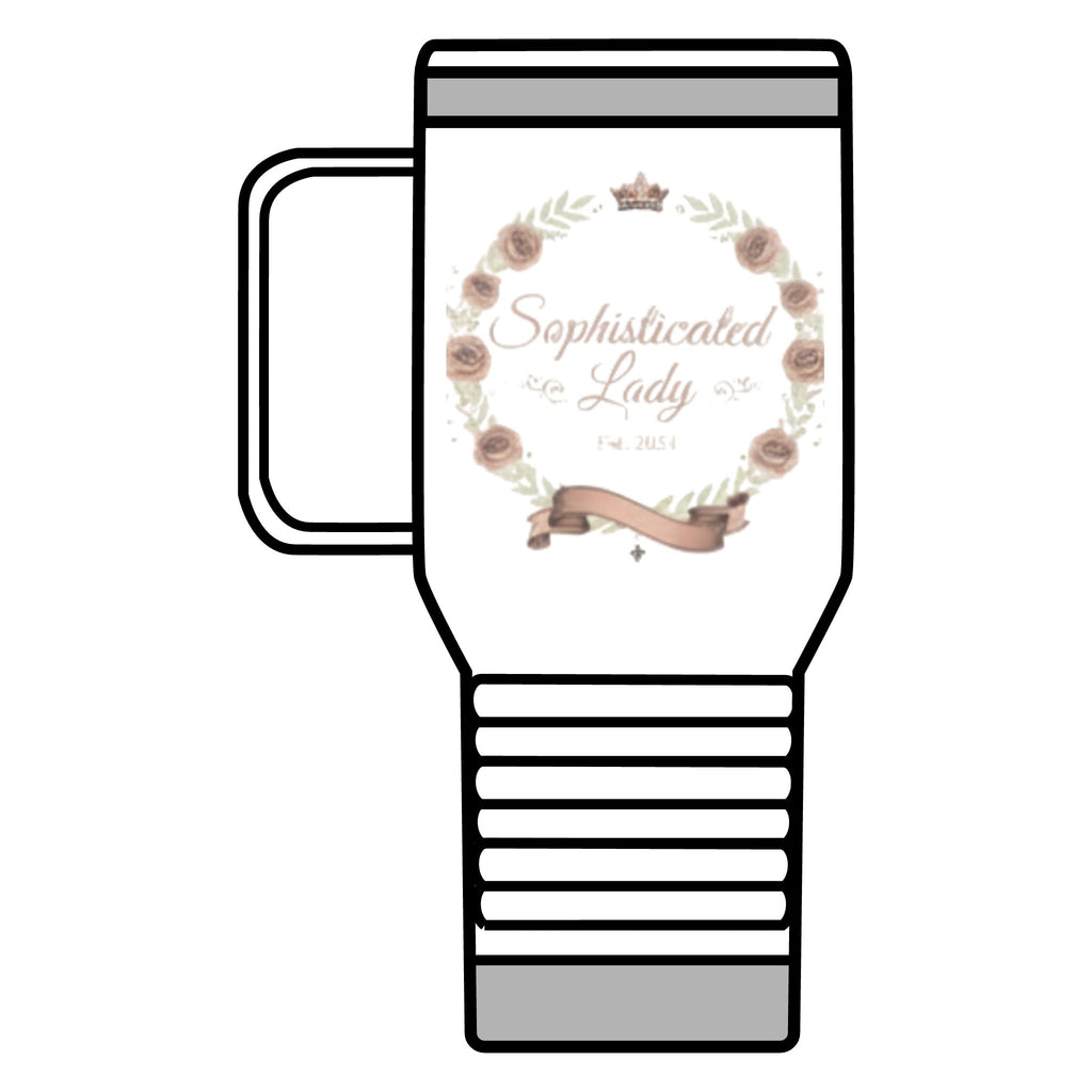 Sophisticated Lady 20oz Travel Mug – Floral Wreath Coffee Tumbler