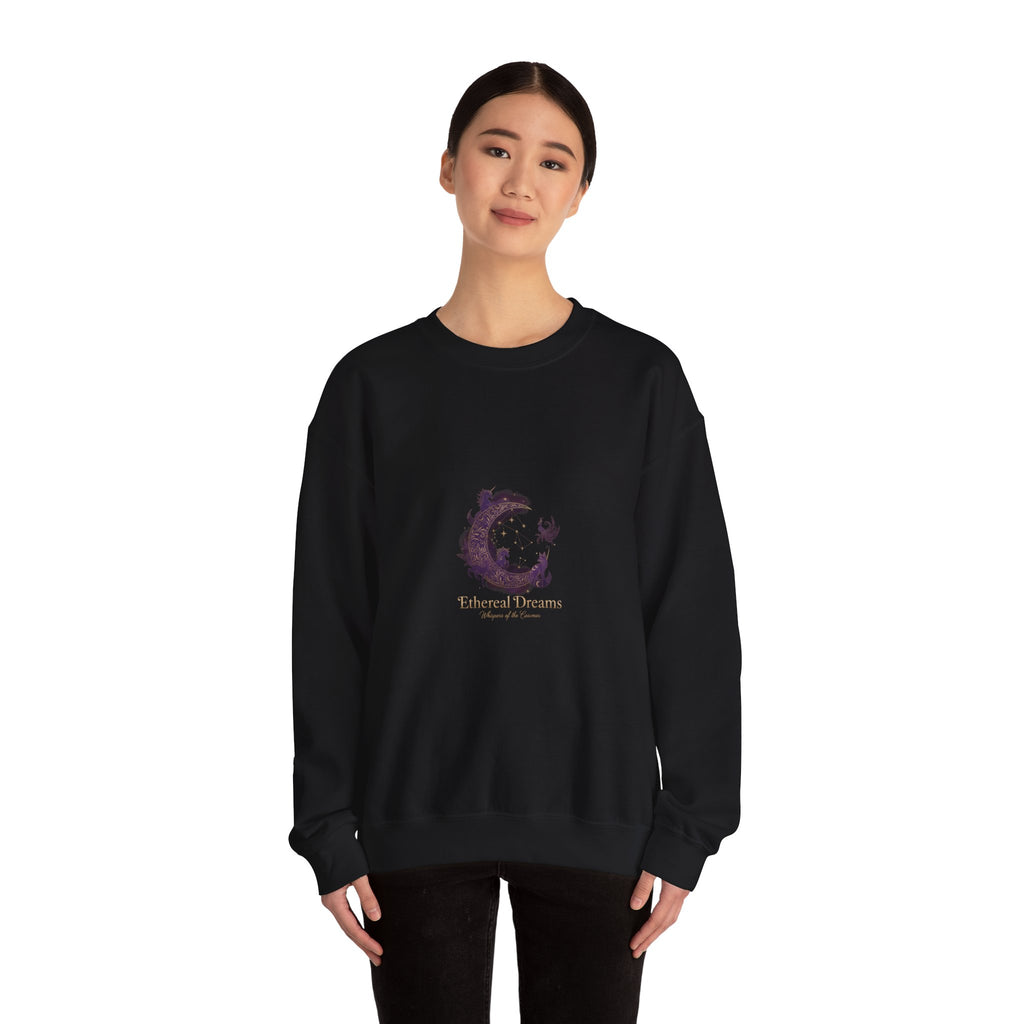 Sleeping Dragon Illustration Crewneck Sweatshirt | Fantasy Moon Design