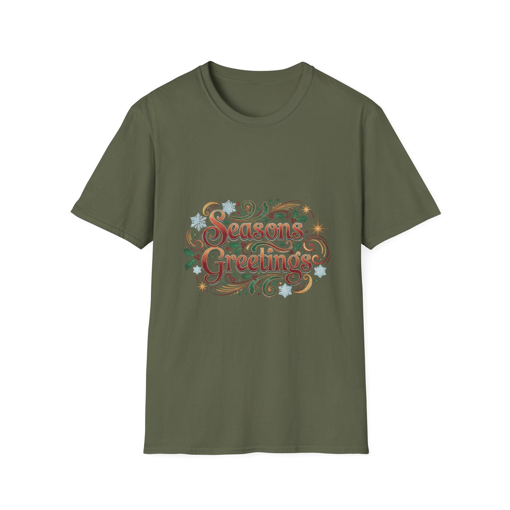 Season's Greetings T-Shirt — Festive Holiday Graphic Tee