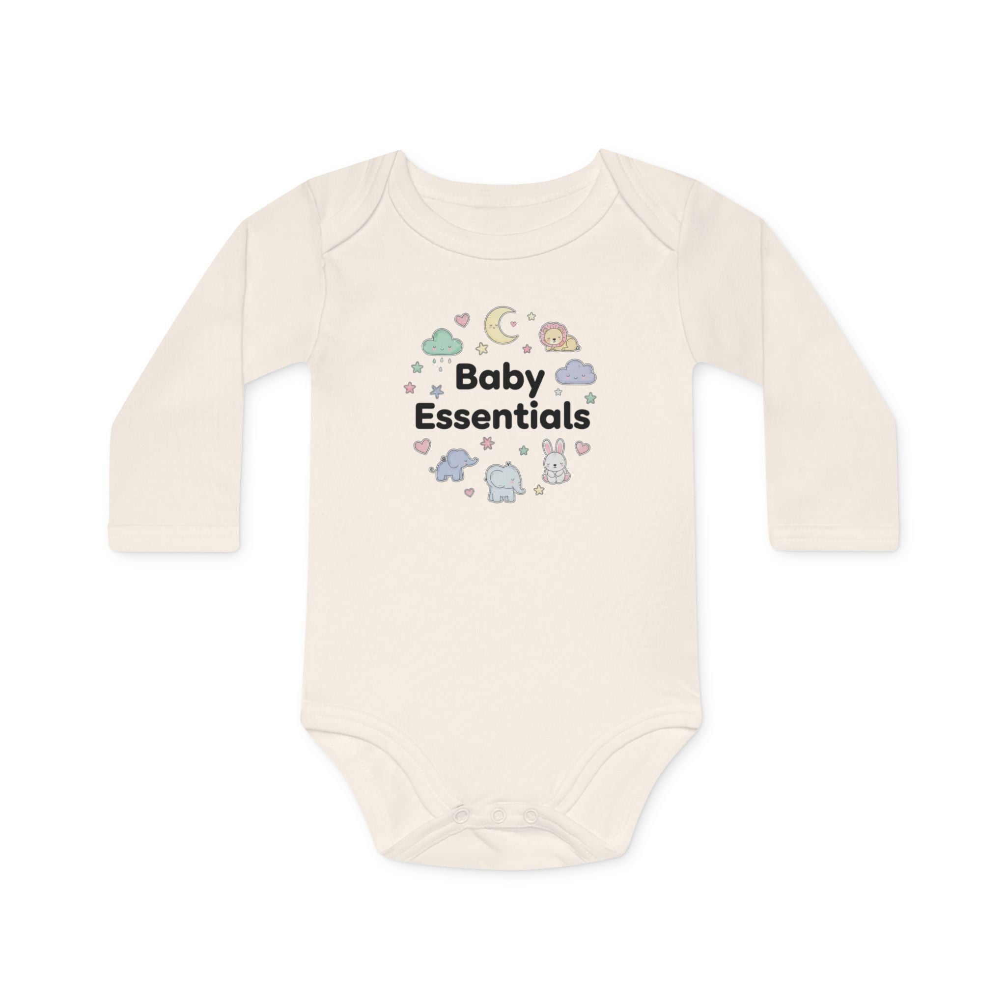 Baby Bodysuit “Baby Essentials” Cute Cloud & Animal Newborn Gift