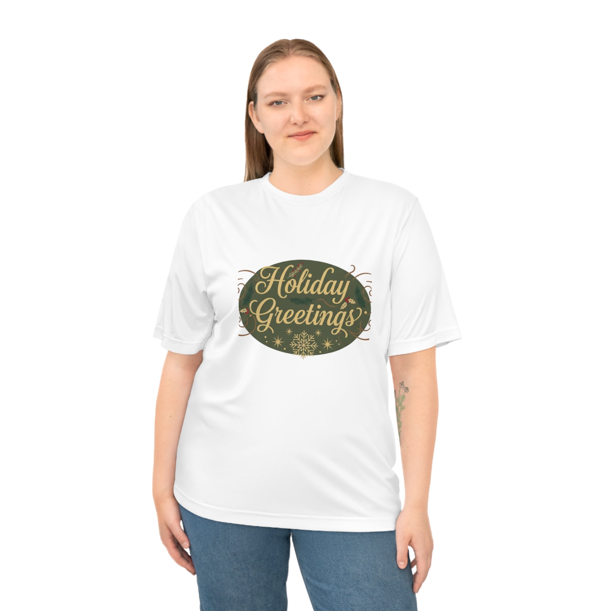 Holiday Greetings Performance T‑Shirt
