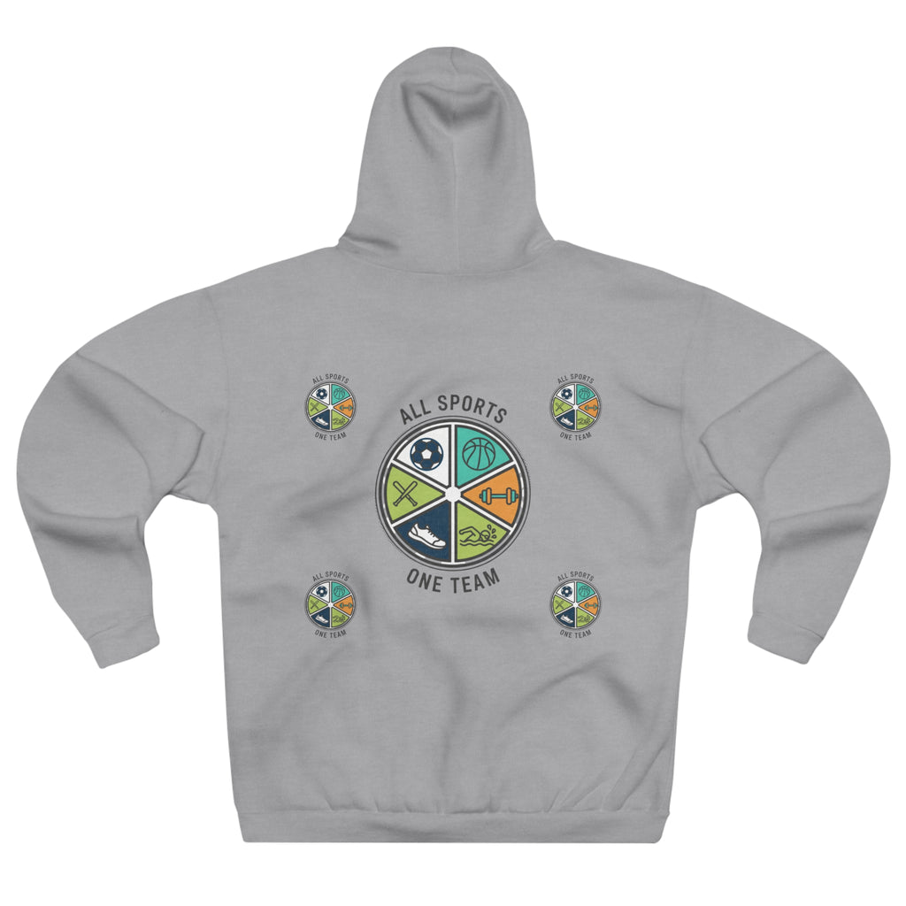 All Sports One Team Hoodie — Youth & Adult Athletic Team Pullover Sweatshirt