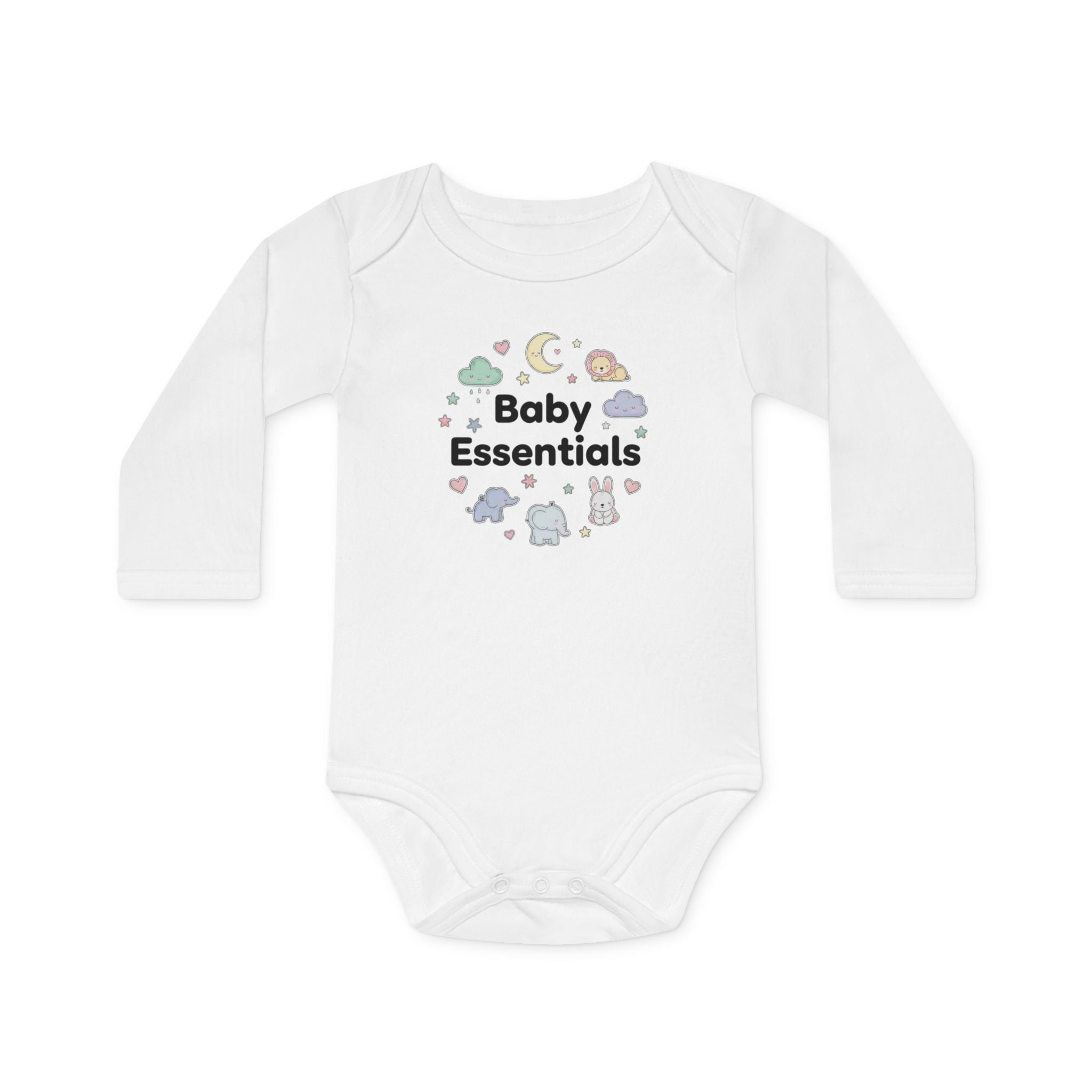 Baby Bodysuit “Baby Essentials” Cute Cloud & Animal Newborn Gift