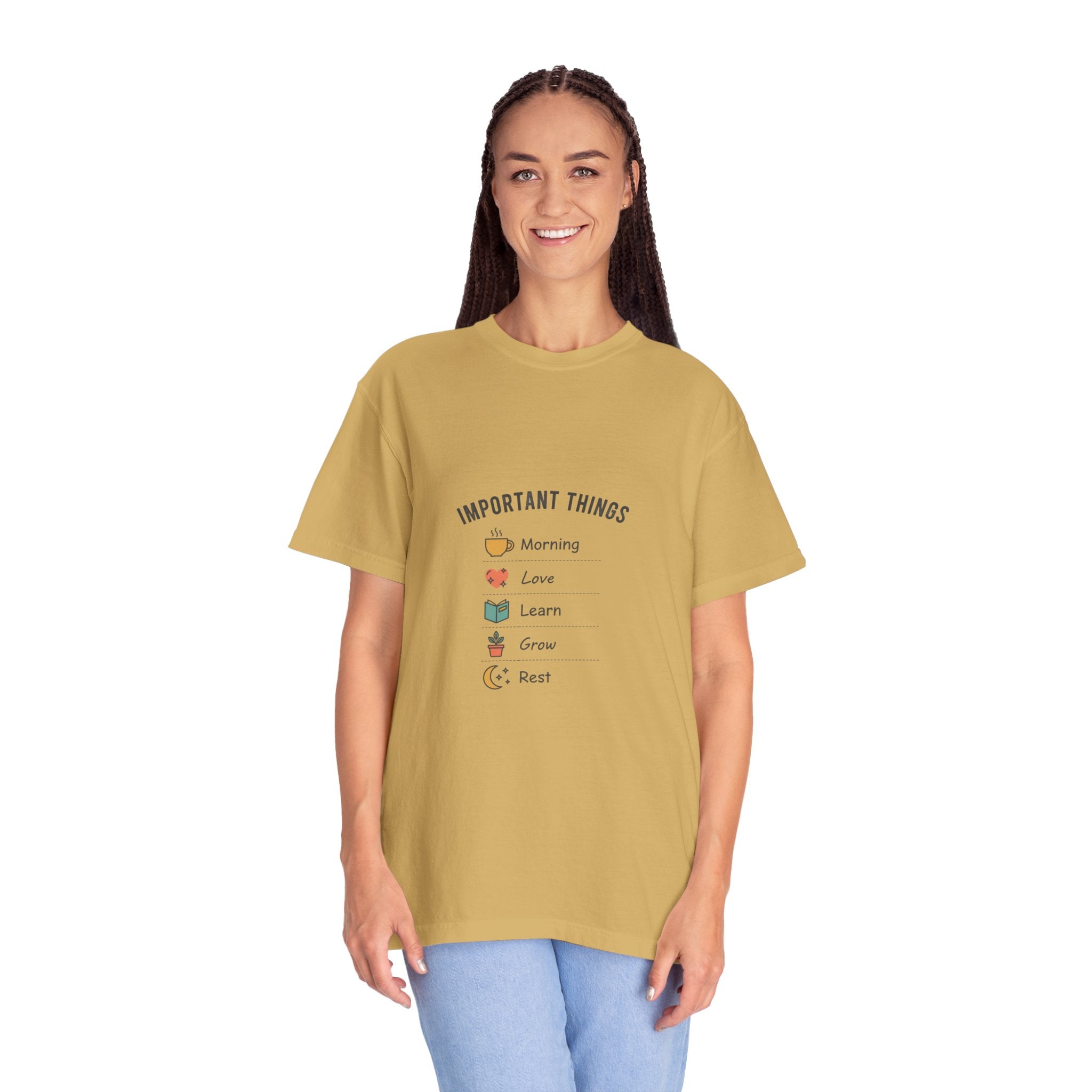 Important Things T‑Shirt — Comfortable Graphic Tee