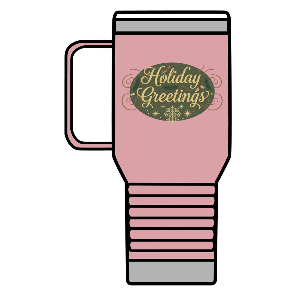 Holiday Greetings Travel Mug — 20oz Insulated Holiday Coffee Tumbler