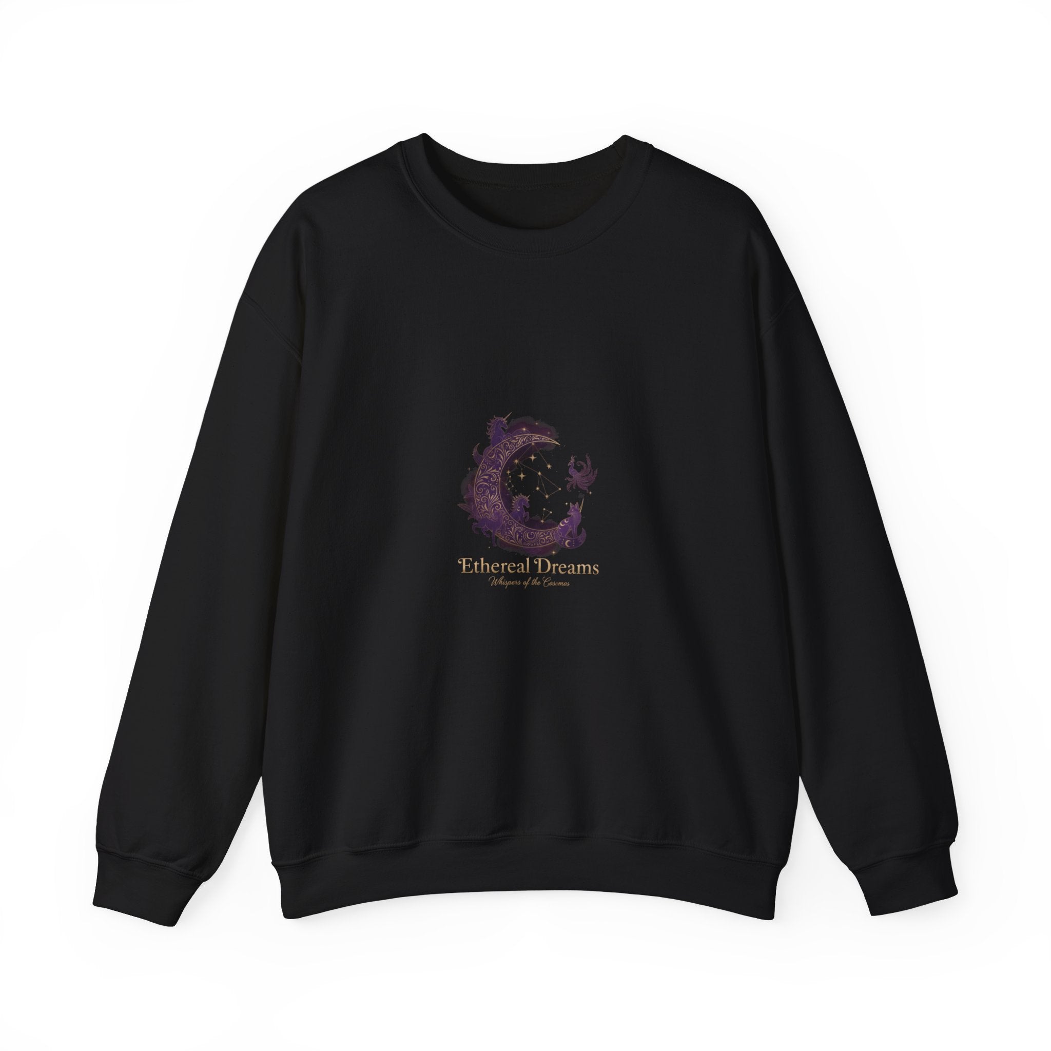 Sleeping Dragon Illustration Crewneck Sweatshirt | Fantasy Moon Design