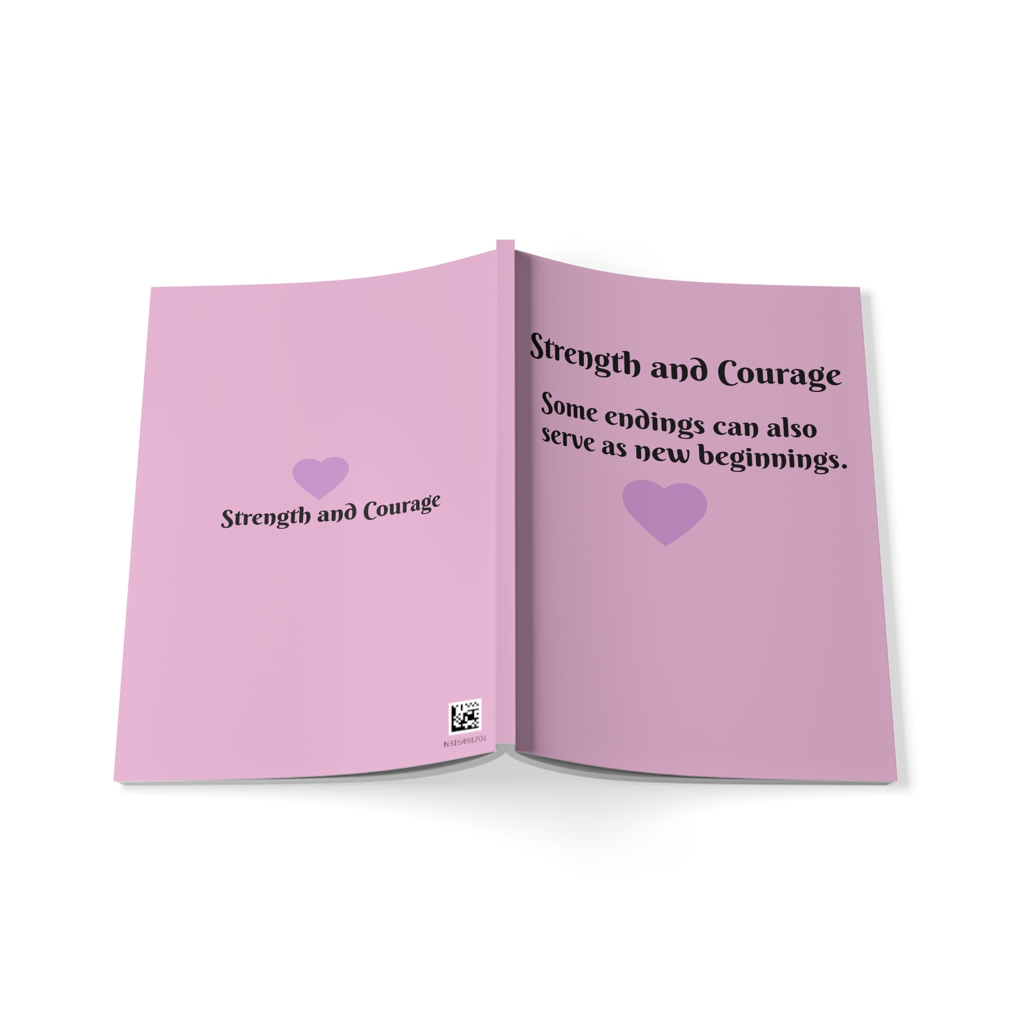 Heart Notebook / Journal – Minimal Softcover Journal for Notes & Gifts