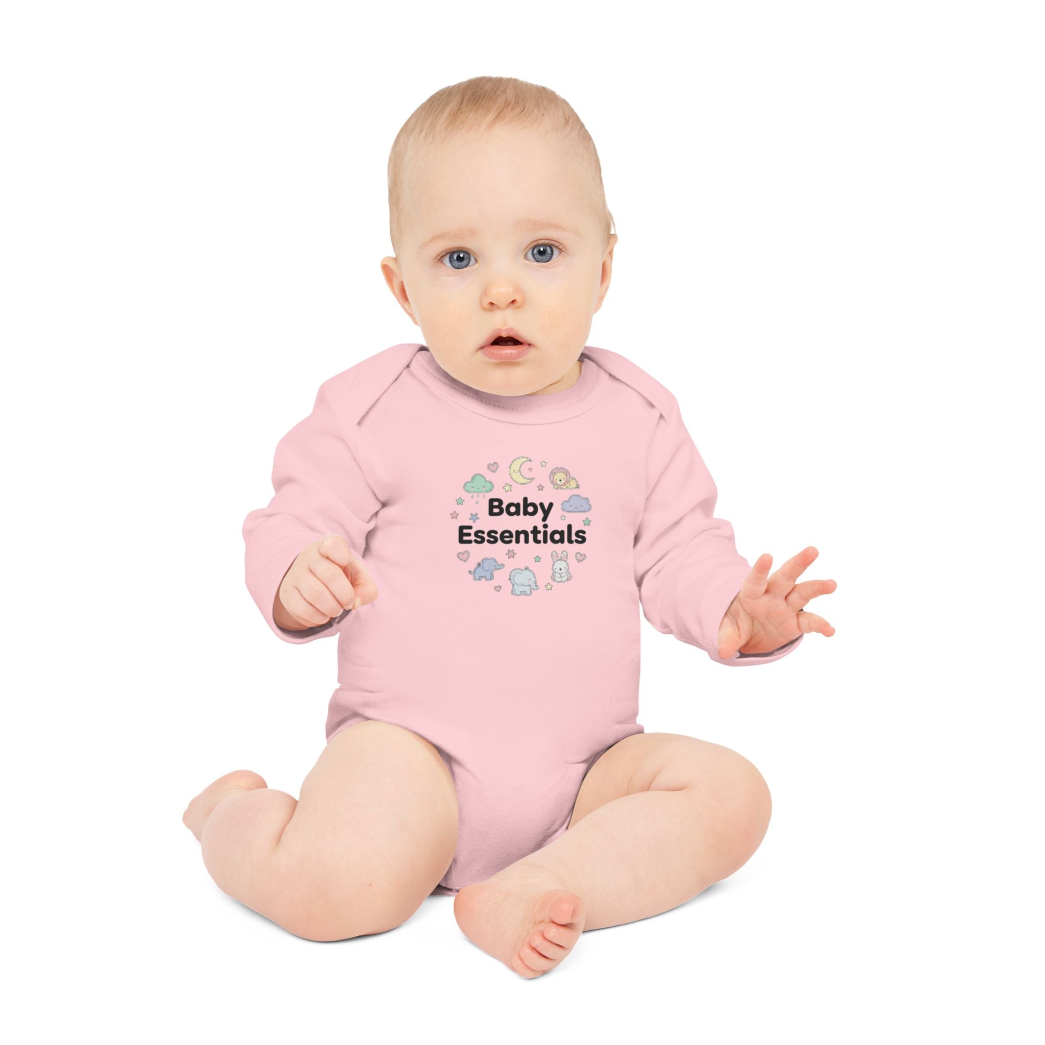 Baby Bodysuit “Baby Essentials” Cute Cloud & Animal Newborn Gift