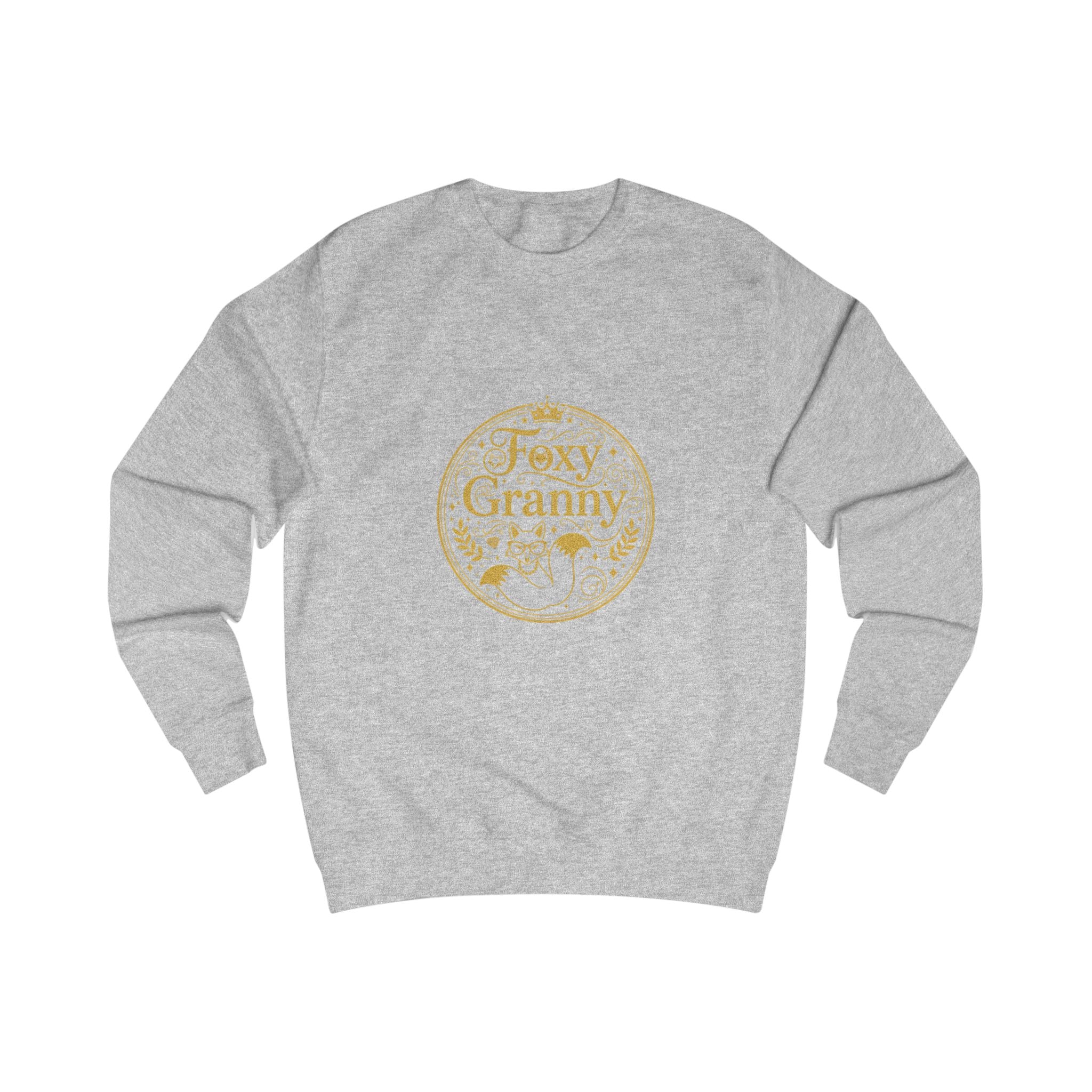 Foxy Granny Sweatshirt — Gold Floral Grandma Crewneck