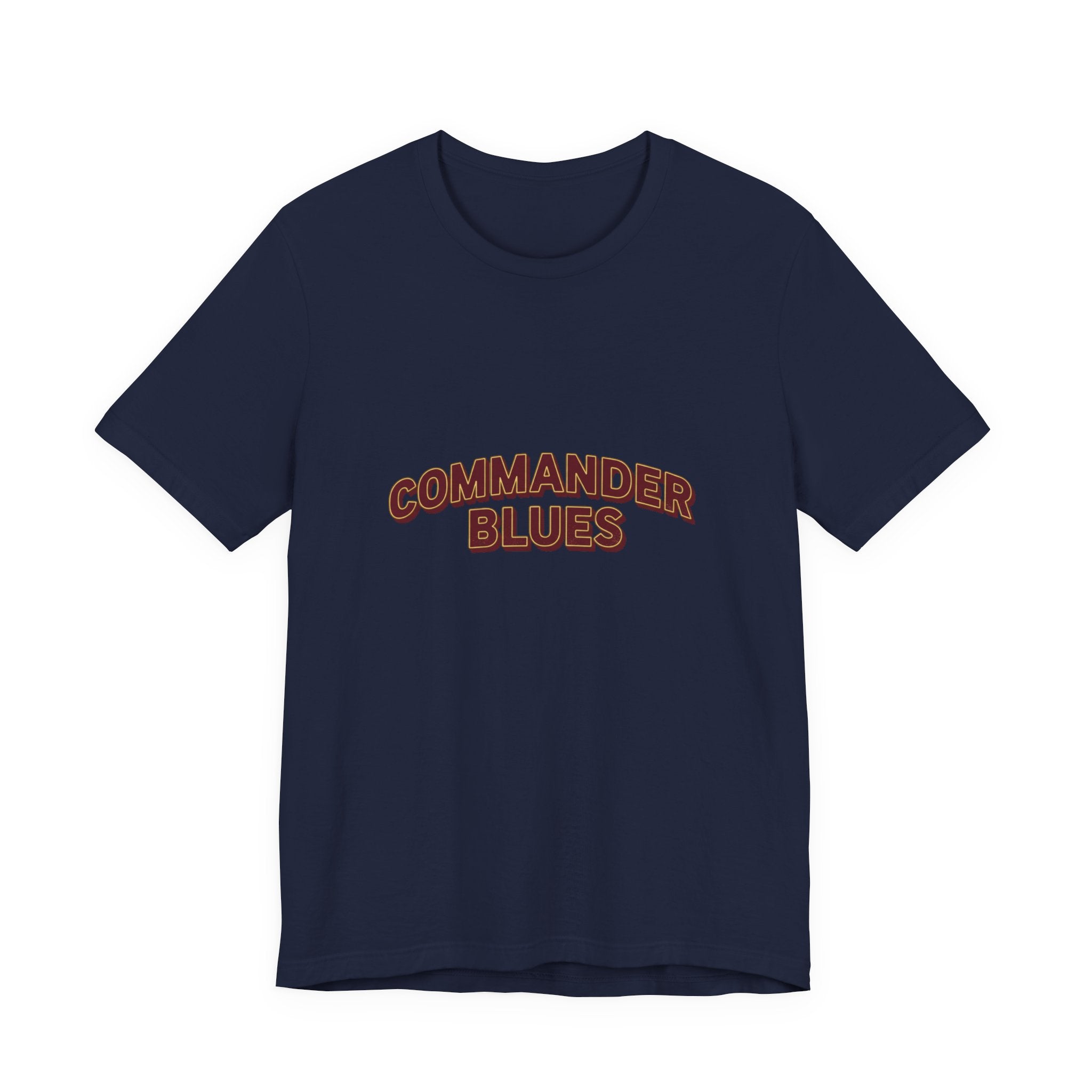 Commander Blues T-Shirt — Retro Script Band Tee