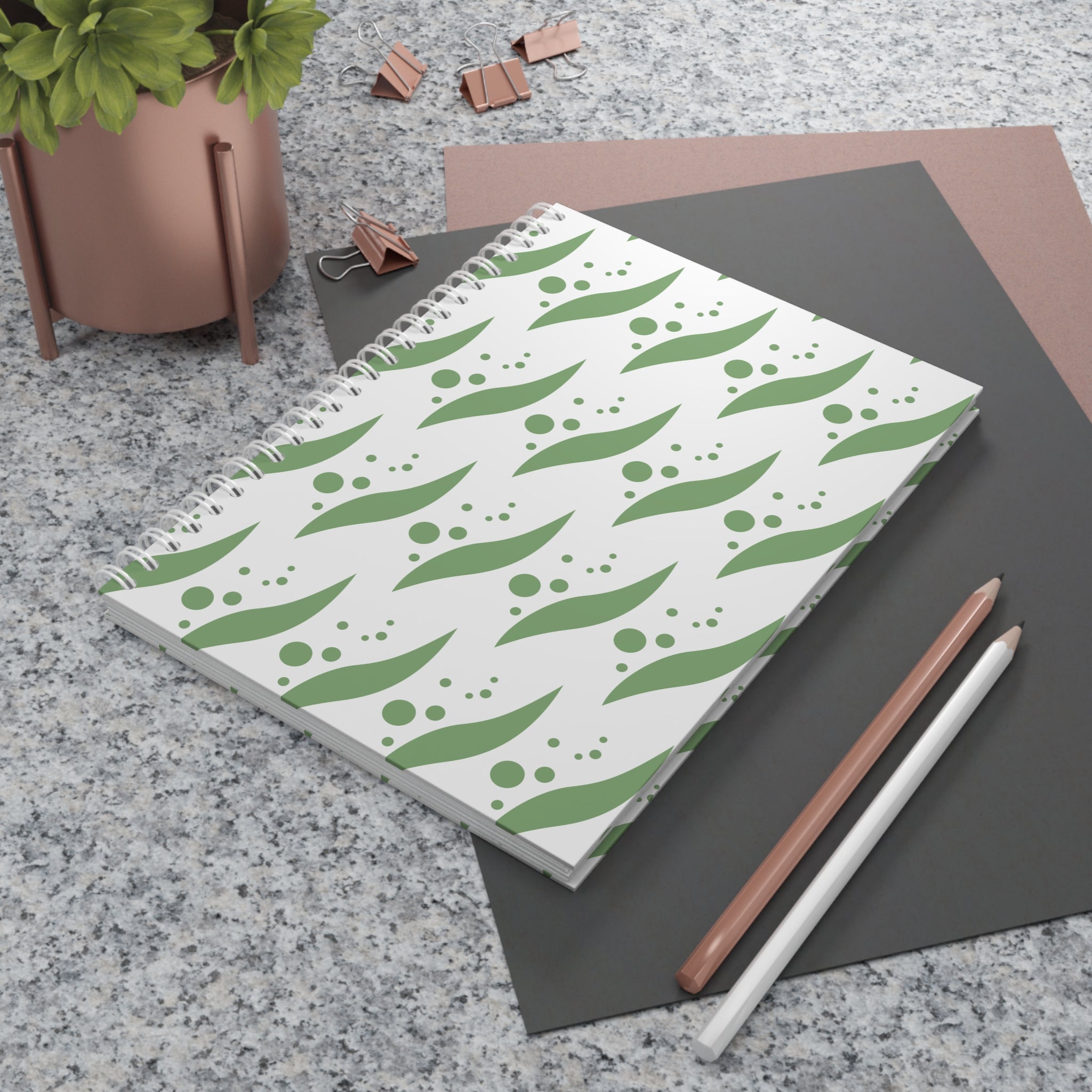 Green Leaf Pattern Journal