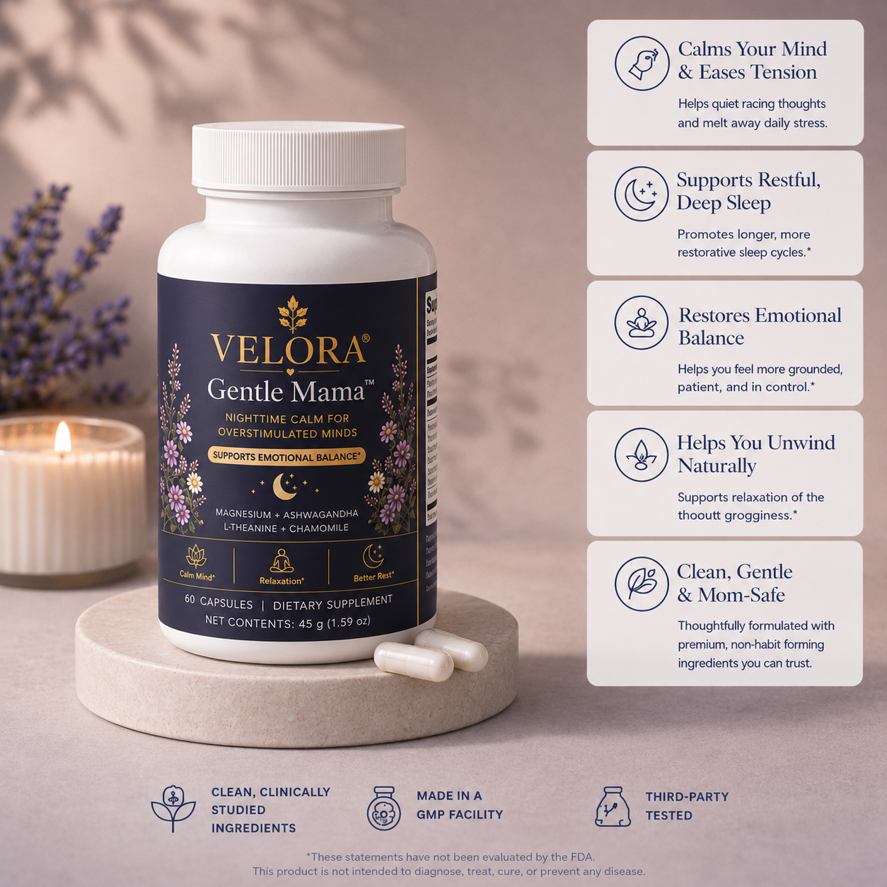Velora "Gentle Mama" - Feel Calmer, Softer, and more Present again