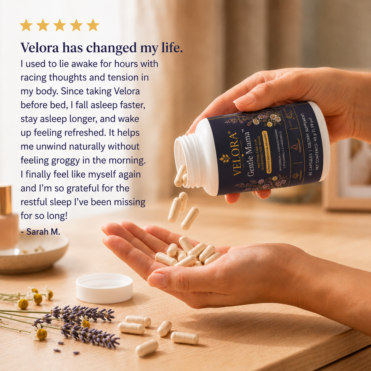 Velora "Gentle Mama" - Feel Calmer, Softer, and more Present again