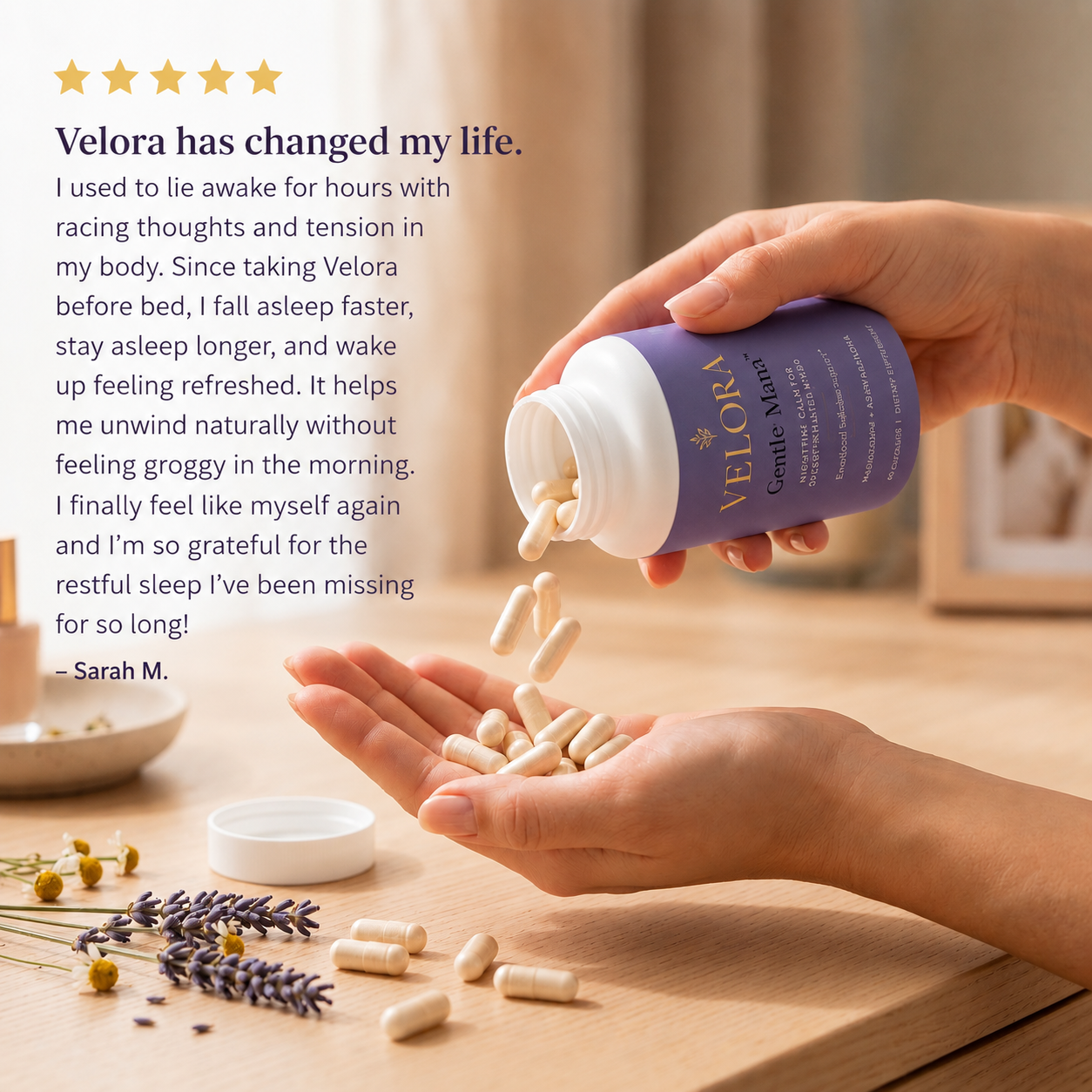 Velora "Gentle Mama" - Feel Calmer, Softer, and more Present again